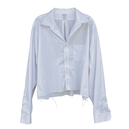 Brooks Brothers Traditional Fit White Oversized Cropped Oxford XXL