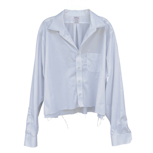 Brooks Brothers Traditional Fit White Oversized Cropped Oxford XXL