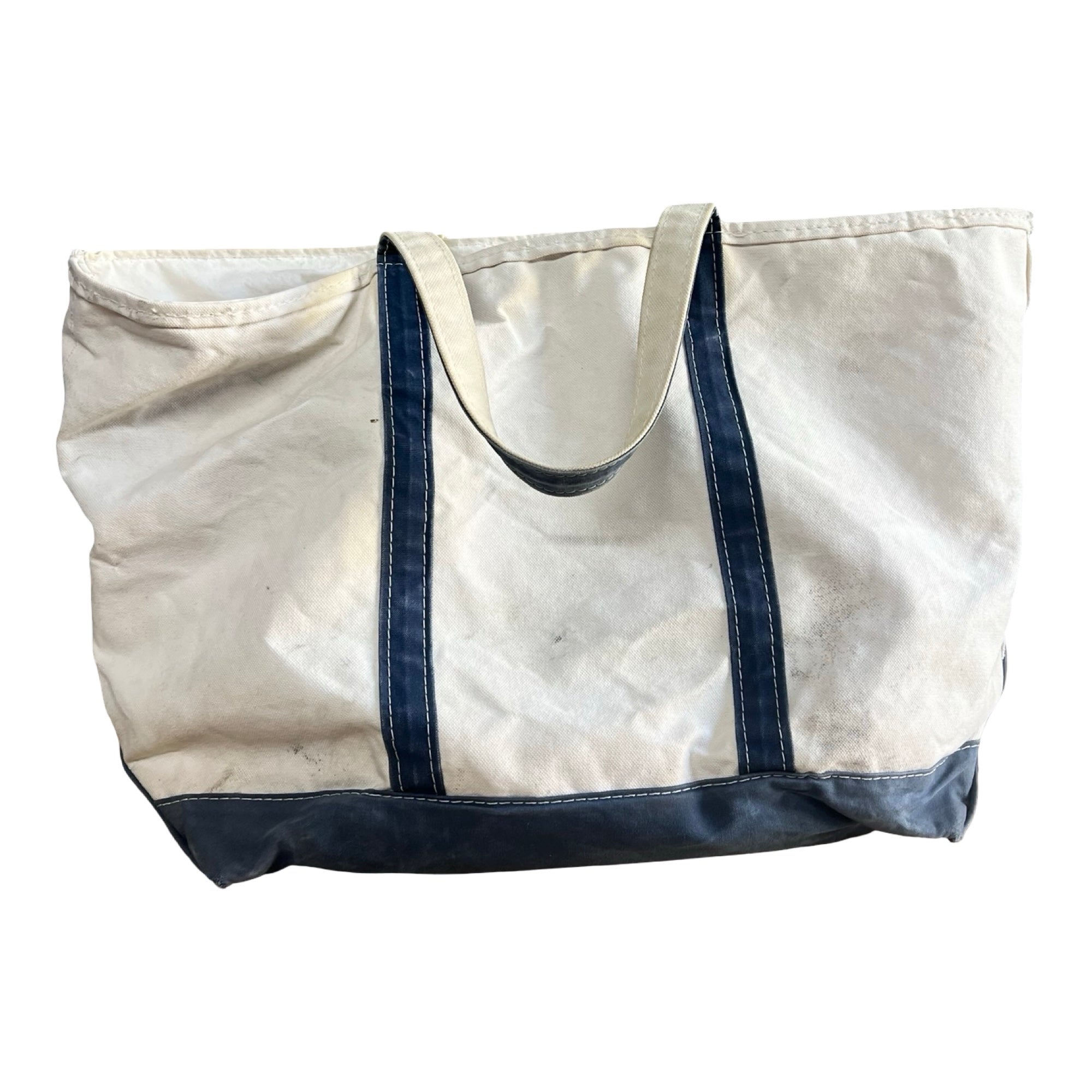Vintage 1980's LL Bean Distressed Zip Top Boat & Tote XL