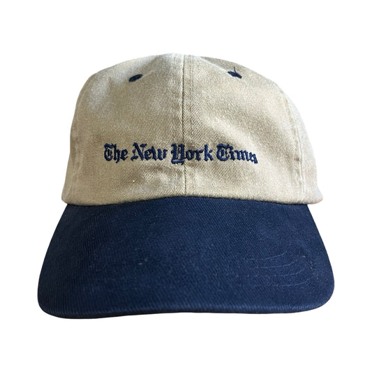 Rare Vintage 90’s New York Times Two Tone Adjustable Baseball Hat O/S