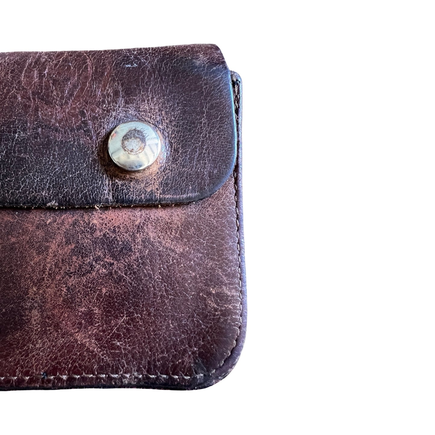 Rare Vintage 1970’s Hand Tooled Leather Tobacco Pouch Worn to Perfection