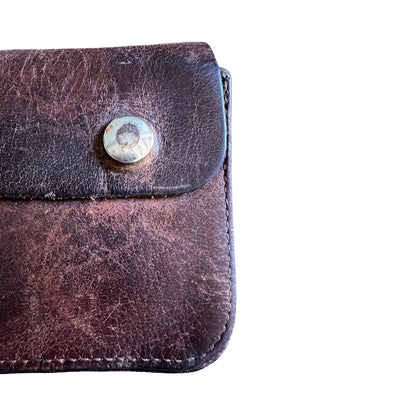 Rare Vintage 1970’s Hand Tooled Leather Tobacco Pouch Worn to Perfection