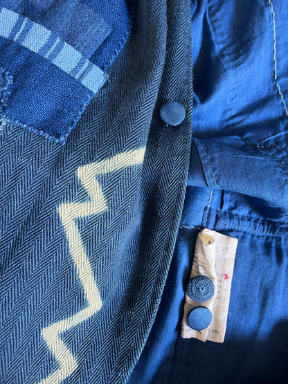 11-11 Clothing Patchwork Chambray Denim Boro Blazer XL Never Worn Collectible Sold Out