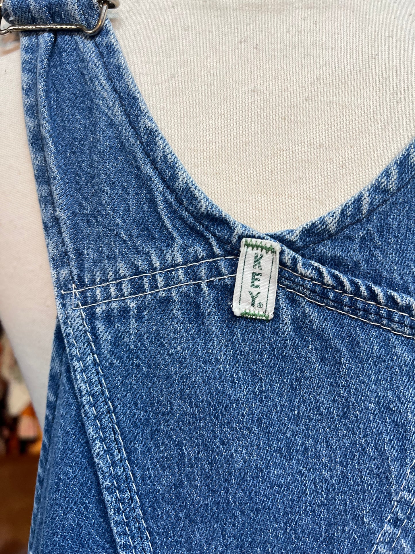 Vintage 1950’s Oversized Key Denim Overalls XXL