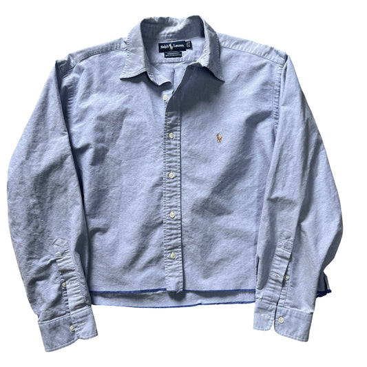 Vintage 1980’s Polo Ralph Lauren Raw Cropped Yarmouth Oxford Shirt XL