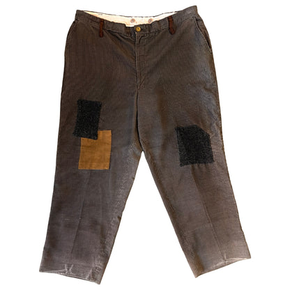 Vintage 1960’s Corduroy Chore Pants Original Wool Tweed Patches 40x28