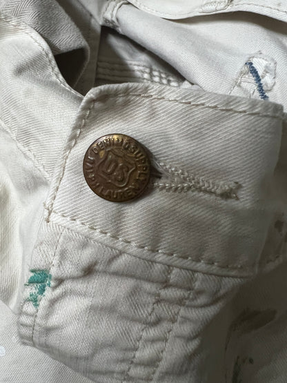 Vintage Ralph Lauren Denim Supply Distressed Painters Carpenter Pants Raw Hem