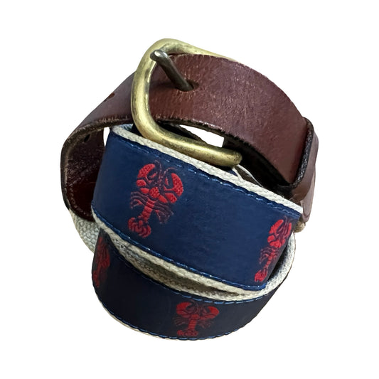 Vintage 1980’s Leather Man Limited Lobster Ribbon Belt 40