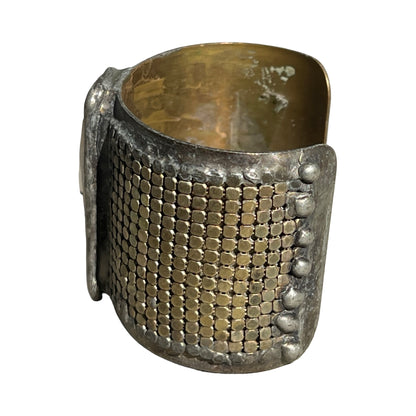 Signed Mikal Winn 2015 Crystal Chain Mail Brutalist Cuff