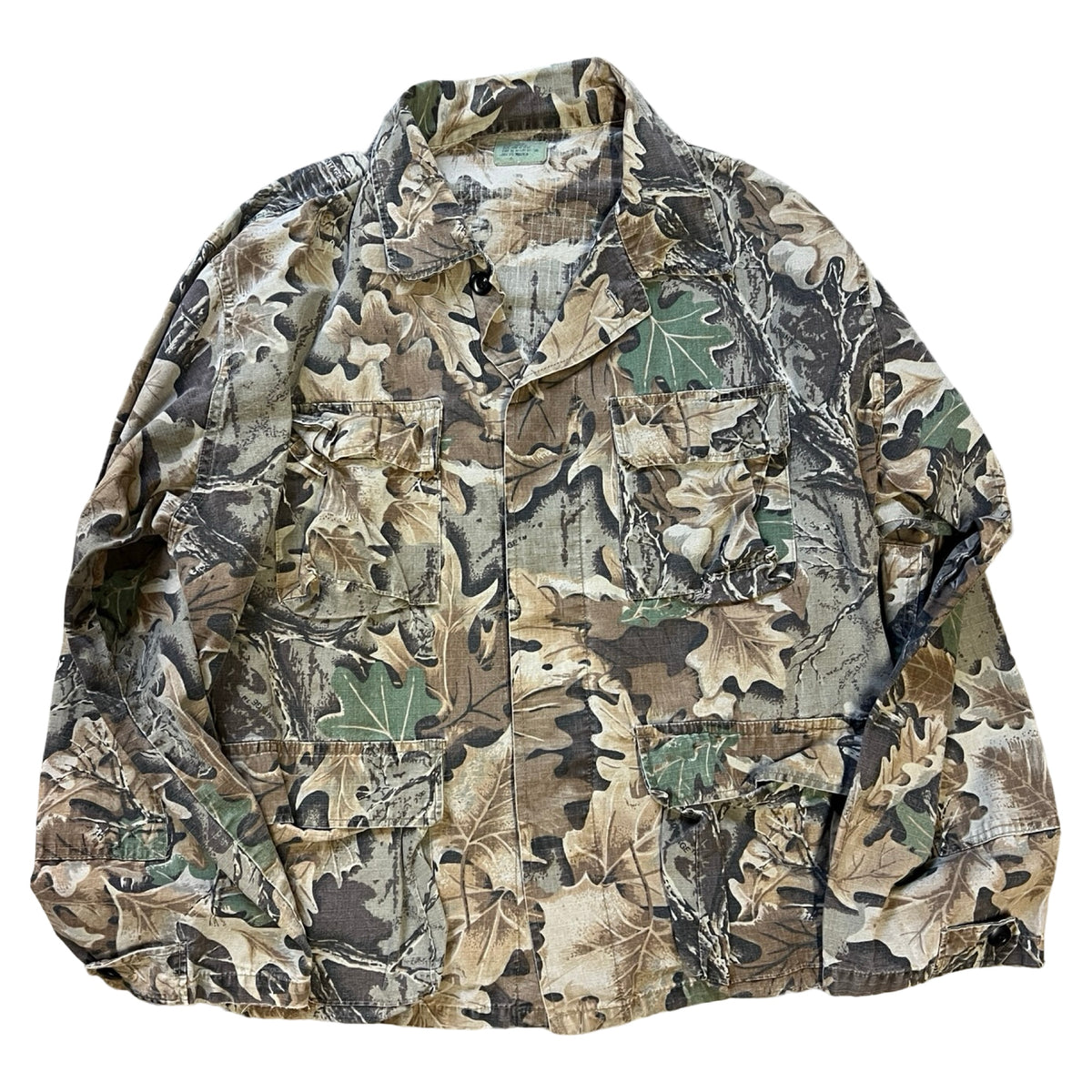 Vintage 1980’s Advantage Ripstop Distressed Camo Oversized Jacket XXL