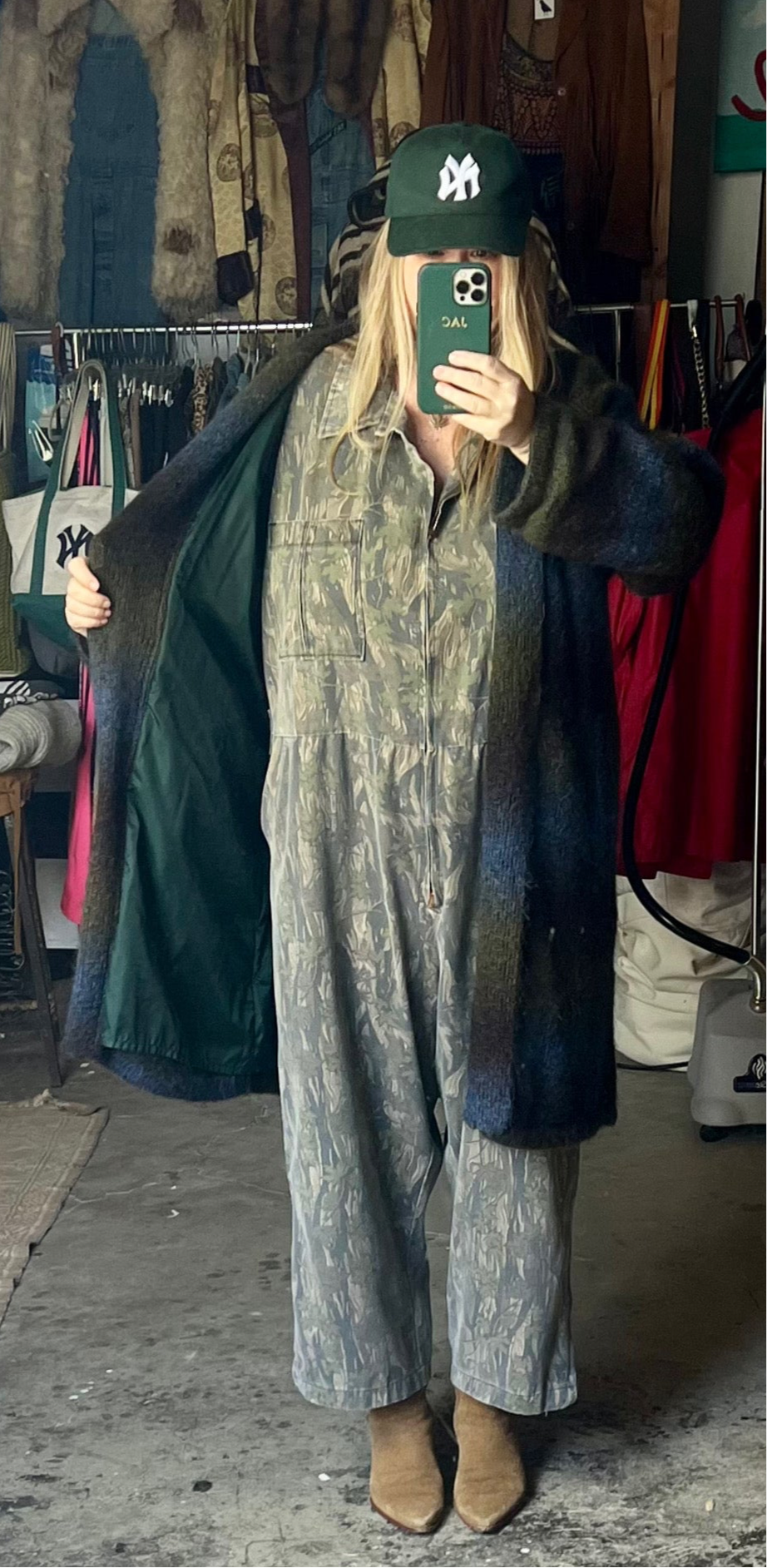 Vintage 80’s Newport News Mohair Blend Sweater Coat w/ Pockets