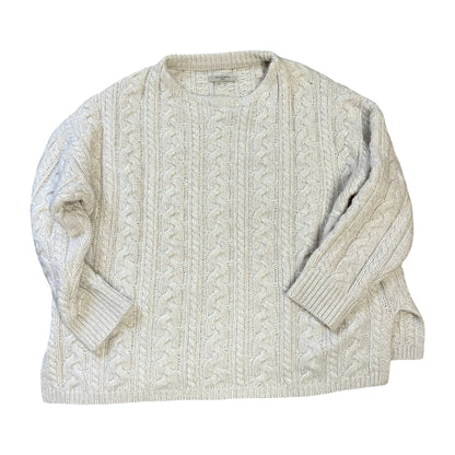 All Saints Oversized Wool Blend Cable Knit Sweater L