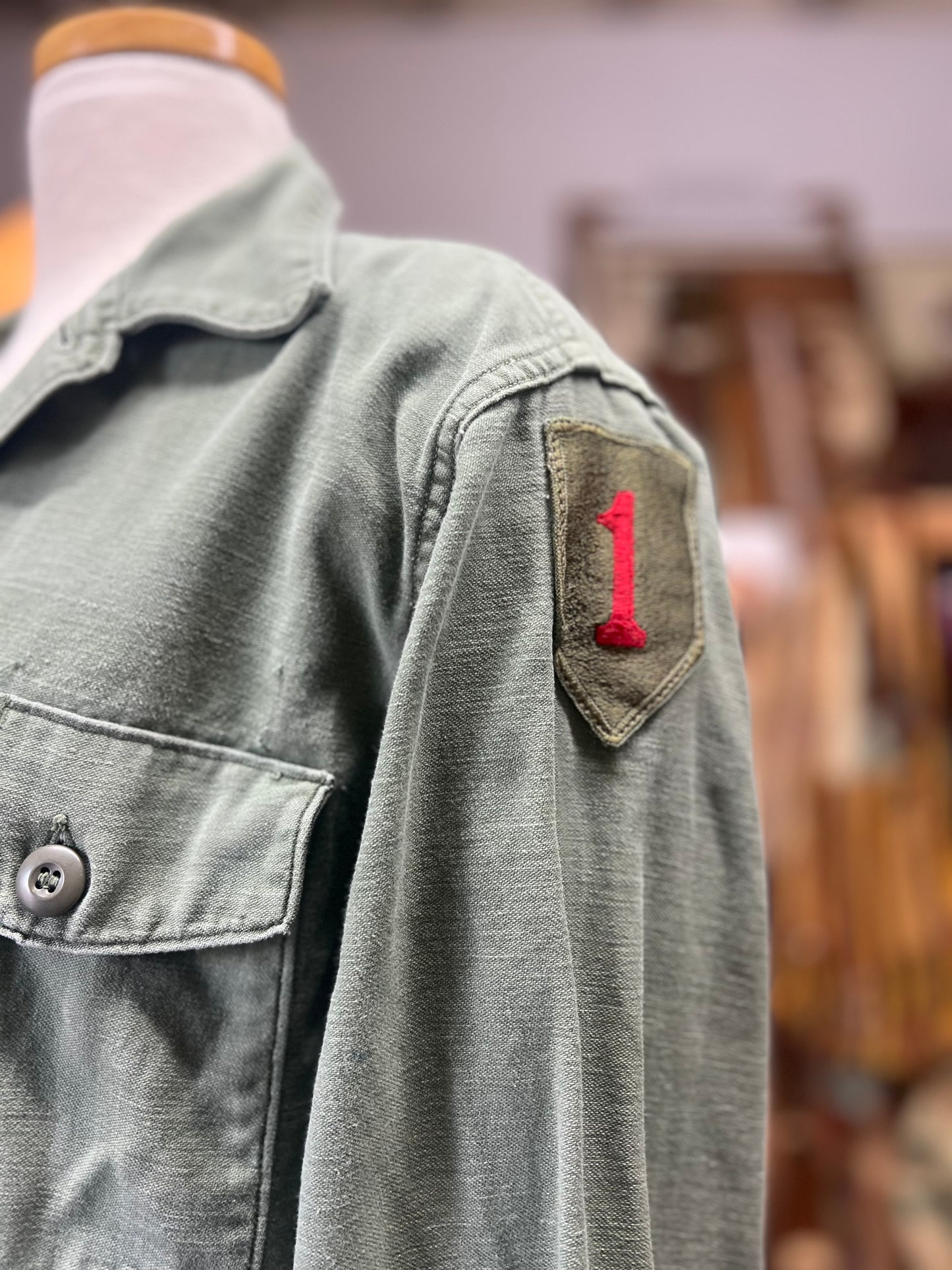 Vintage OG 107 Army Jacket w/ Patch L/XL