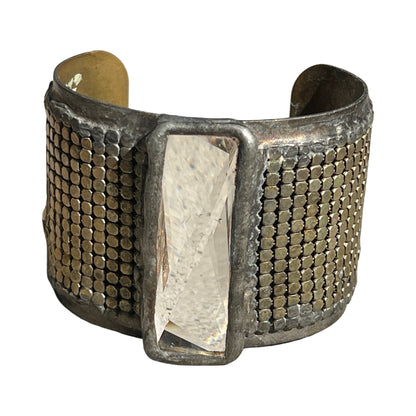 Signed Mikal Winn 2015 Crystal Chain Mail Brutalist Cuff