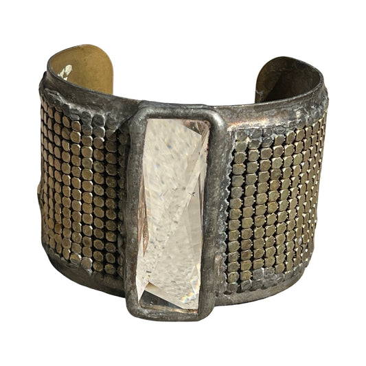 Signed Mikal Winn 2015 Crystal Chain Mail Brutalist Cuff