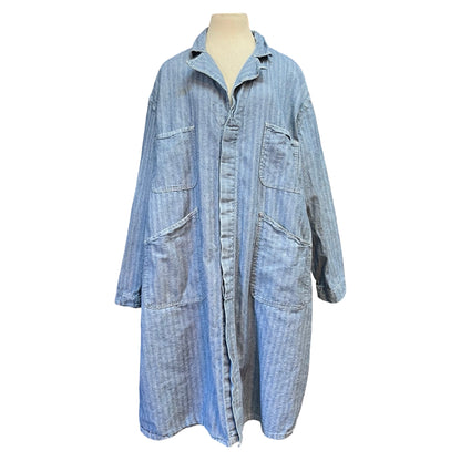 Vintage 1950’s Herringbone Twill Union Made Sanforized Denim Machinist Coat 50R