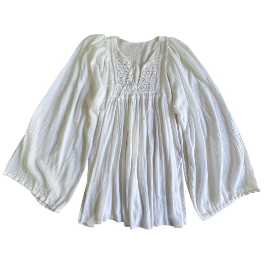 Rare Vintage 70’s Sheer Goddess Gauze Blouse L