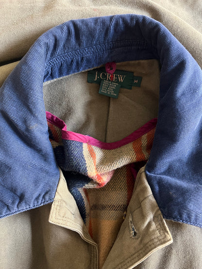 Vintage 90’s J Crew Barn Jacket Chore Coat w/ Removable Flannel Vest M