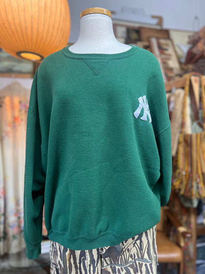 Vintage Green Russell Yankees Sweatshirt XXL