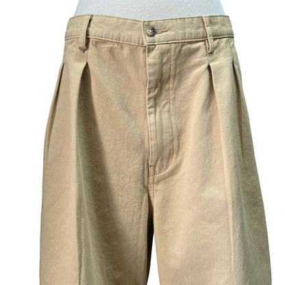 Denimist Cropped Double Pleat Wide Leg Chino 32