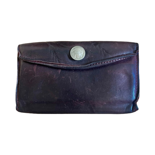 Vintage 70’s Soft Leather Handmade 1935 Indian Head Nickel Wallet