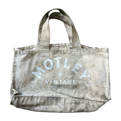 Vintage 1940’s Heavily Distressed Canvas Lineman Tote w/ MV Logo Rare Size