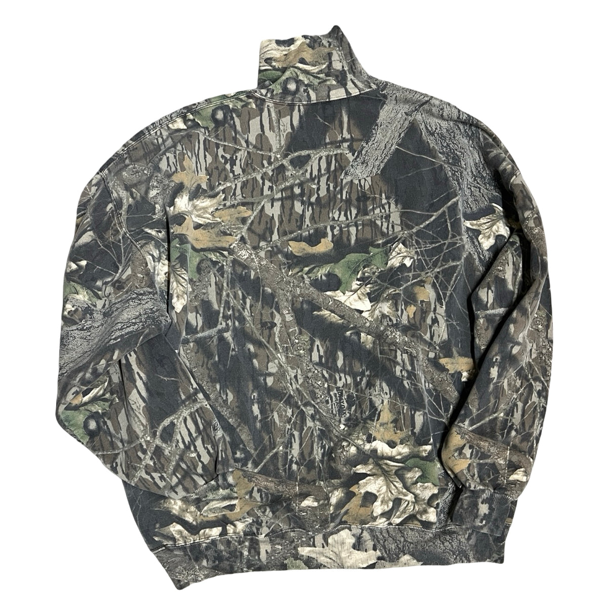 Vintage Oversized Camouflage Turtleneck Sweatshirt XXXL