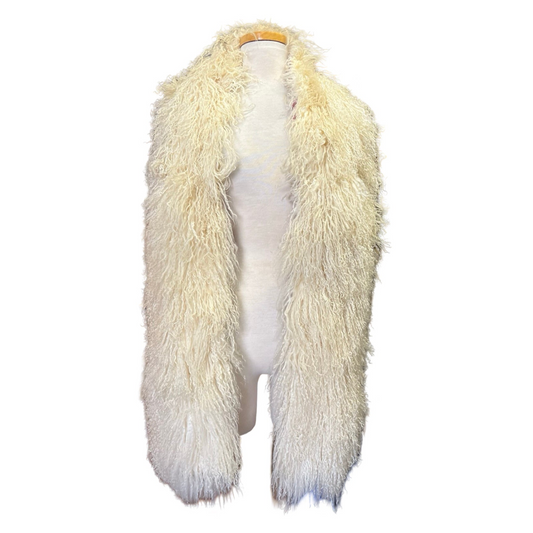 Rare Vintage 50’s/60’s Mongolian Lamb Oversized Stole Mr. A House of Aronowicz Paris New York