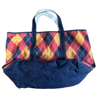 Rare Vintage 90’s LL Bean Argyle Boat & Tote Large