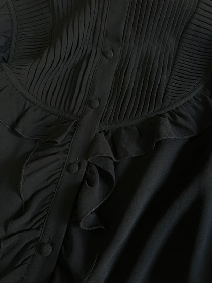 For Love & Lemons Sheer Ruffle Top L