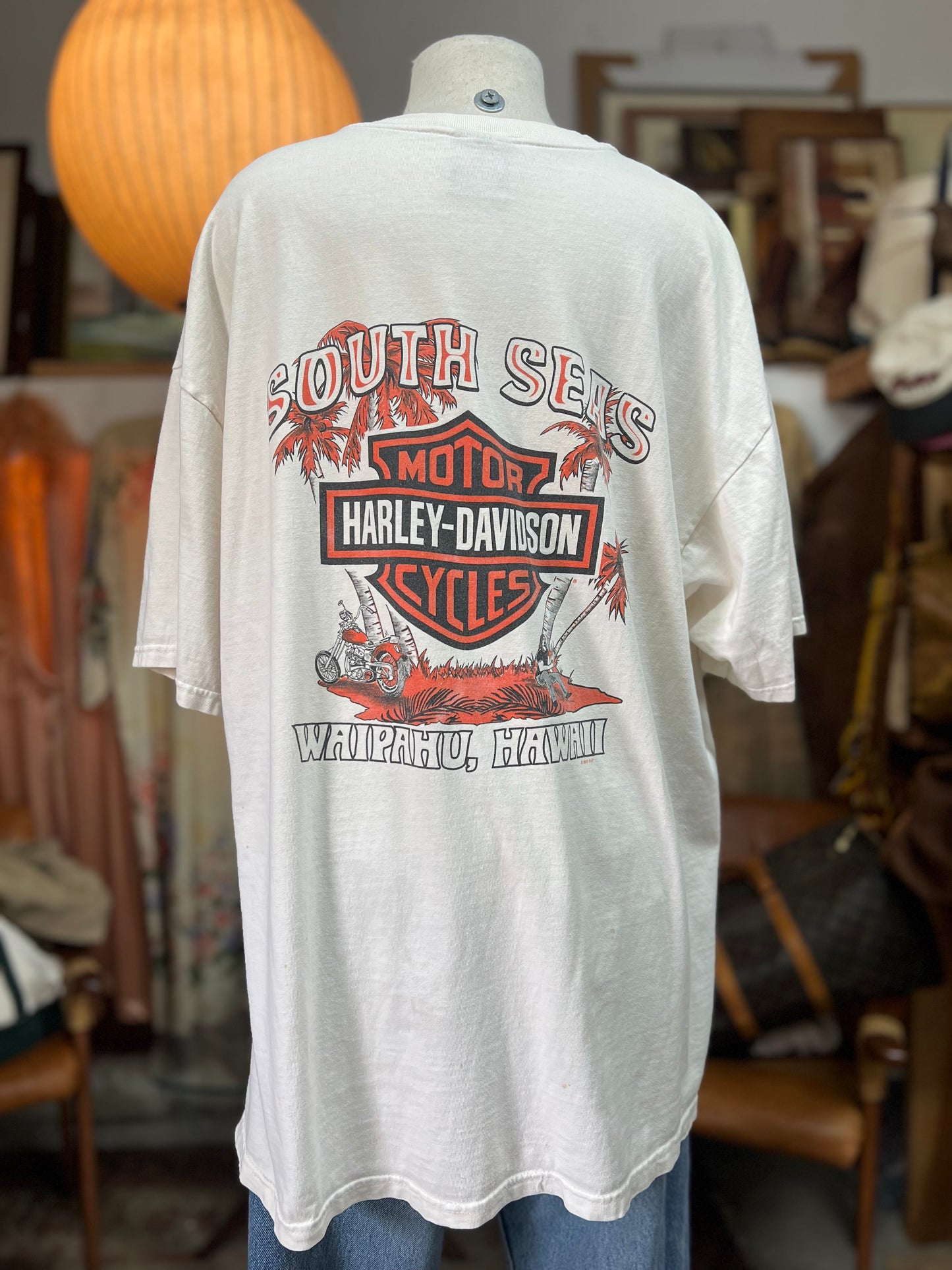 Vintage 1995 Harley Davidson Double Sided Waipahu, Hawaii Tee XL
