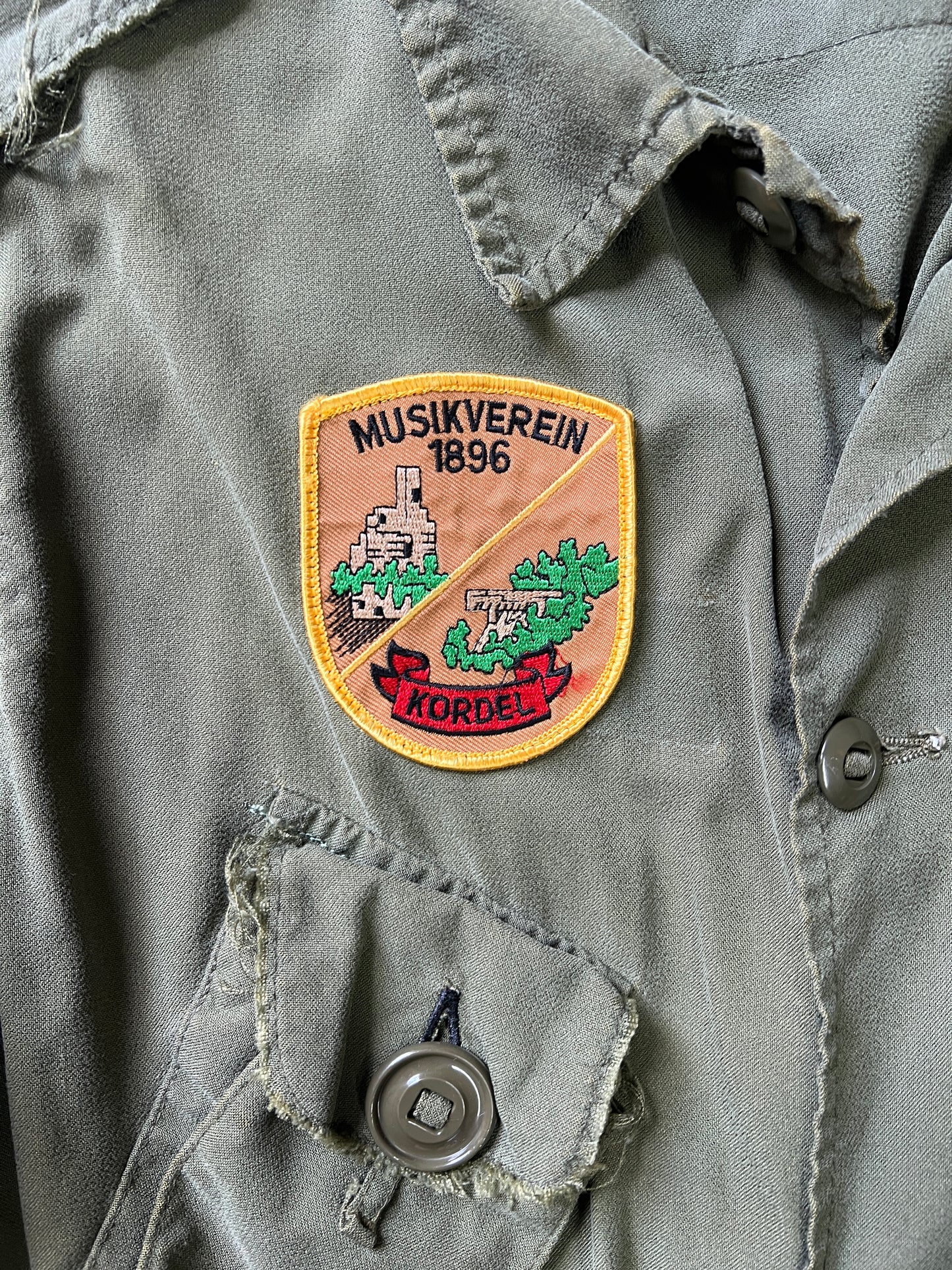 Vintage Patched Army M-65 Field Jacket M/L