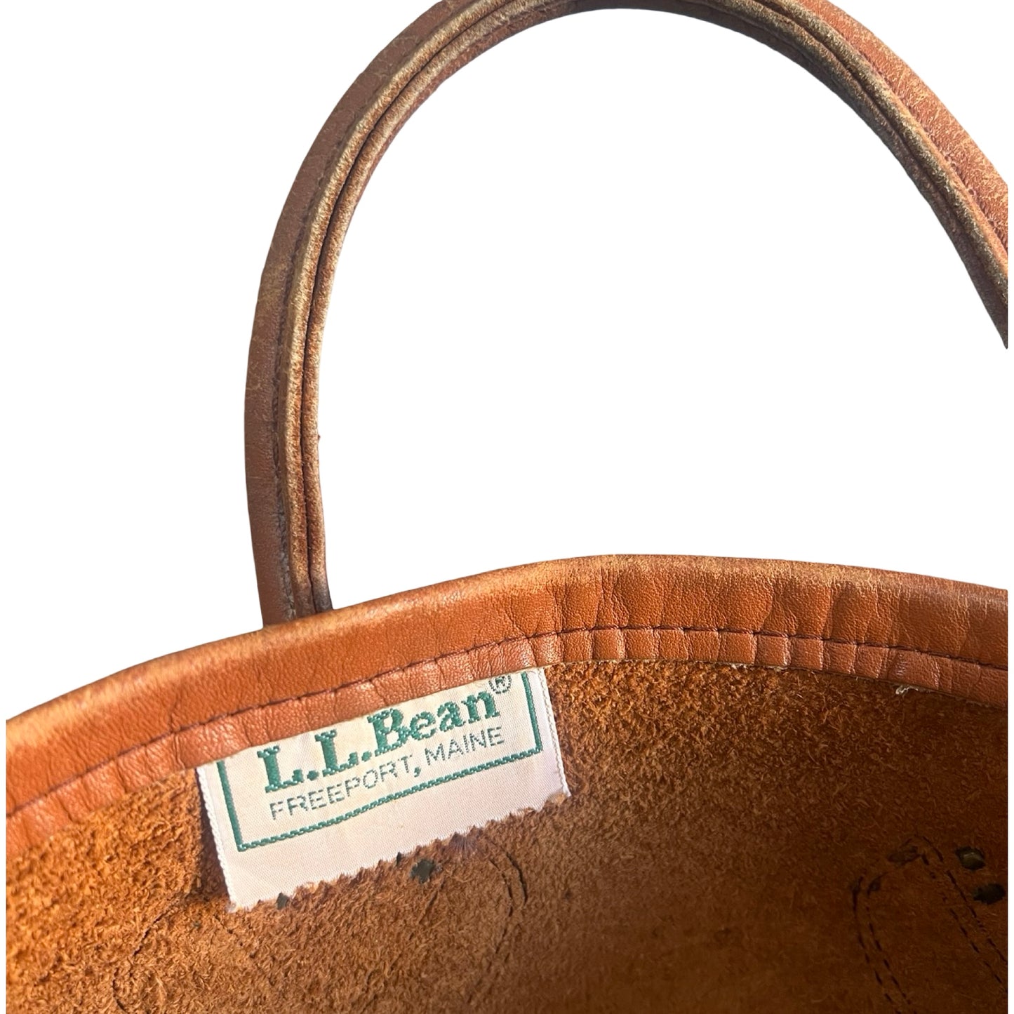 RARE Vintage LL Bean 1980’s Distressed Leather Tote XL