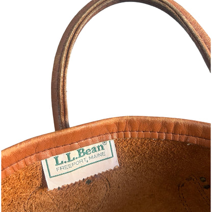 RARE Vintage LL Bean 1980’s Distressed Leather Tote XL