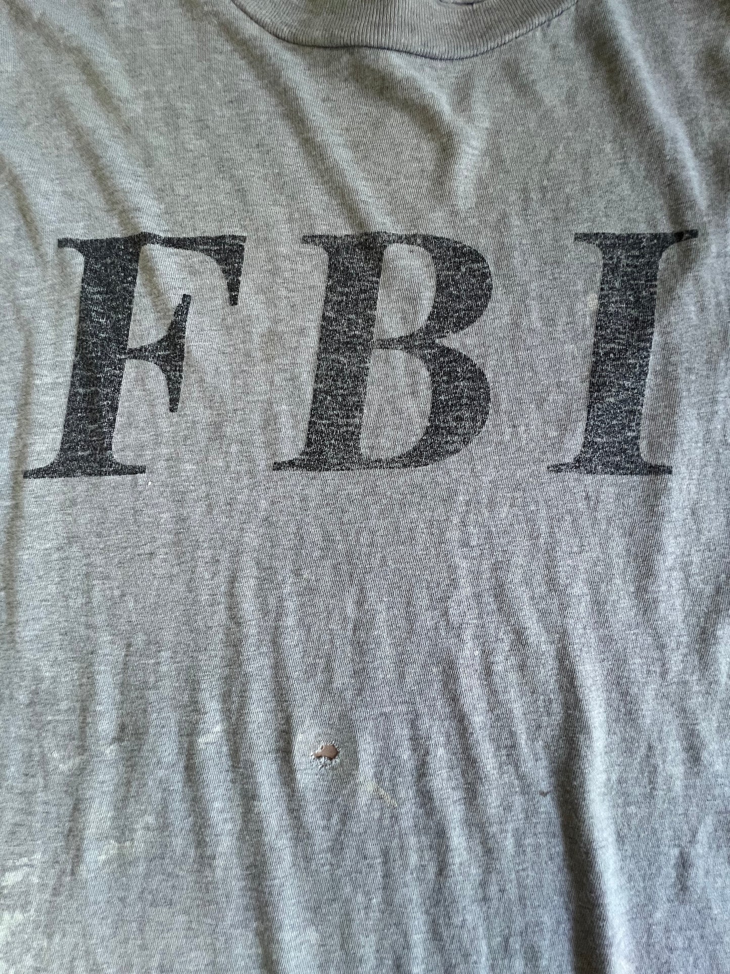 Vintage Distressed FBI Oversized Tee XXL