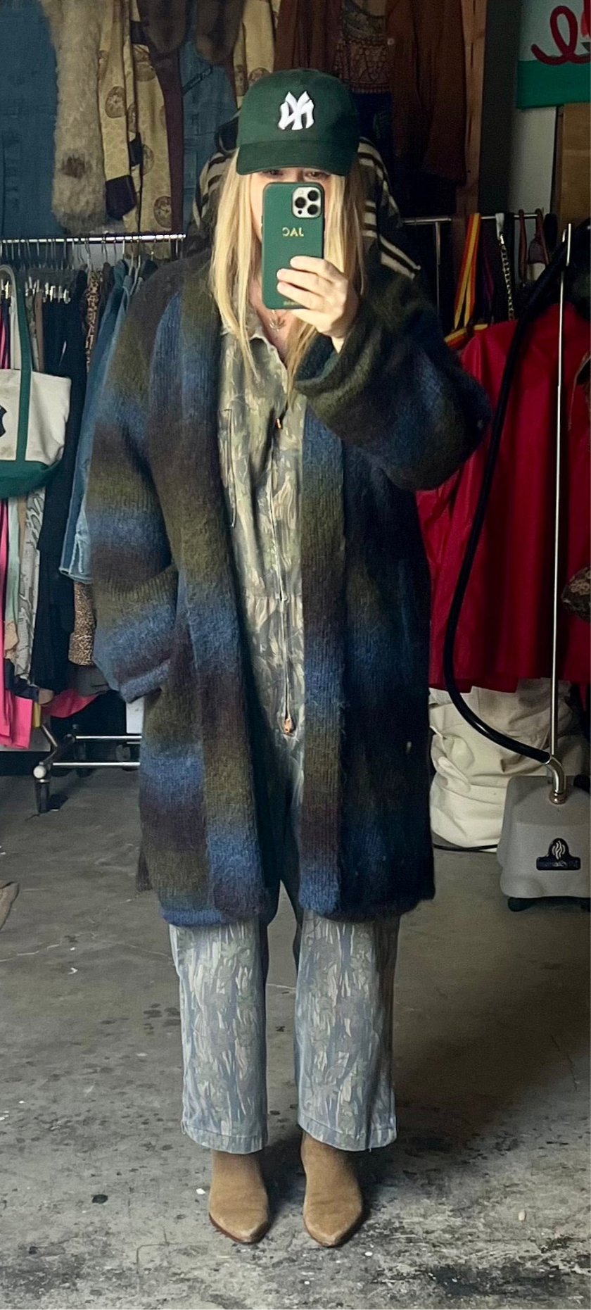 Vintage 80’s Newport News Mohair Blend Sweater Coat w/ Pockets