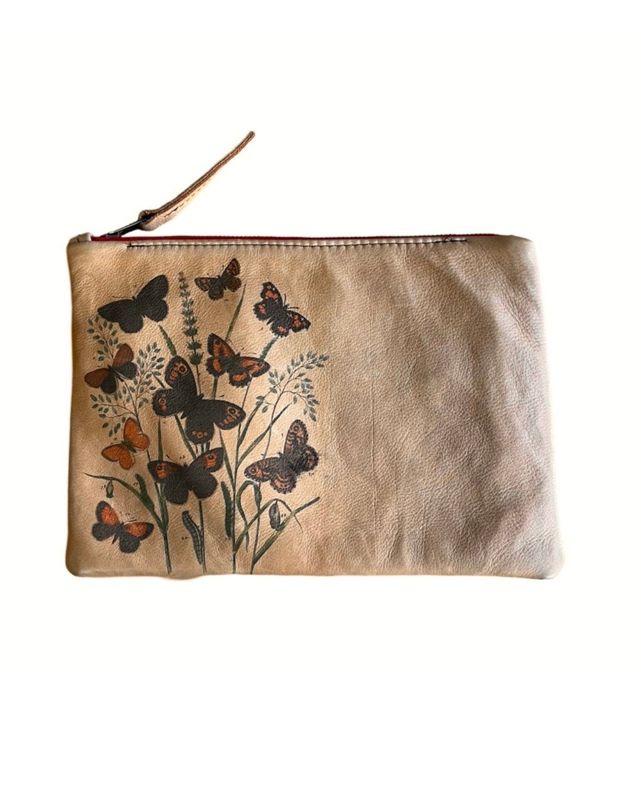 Totem Salvaged One Of A Kind Leather Butterfly Clutch Made In California