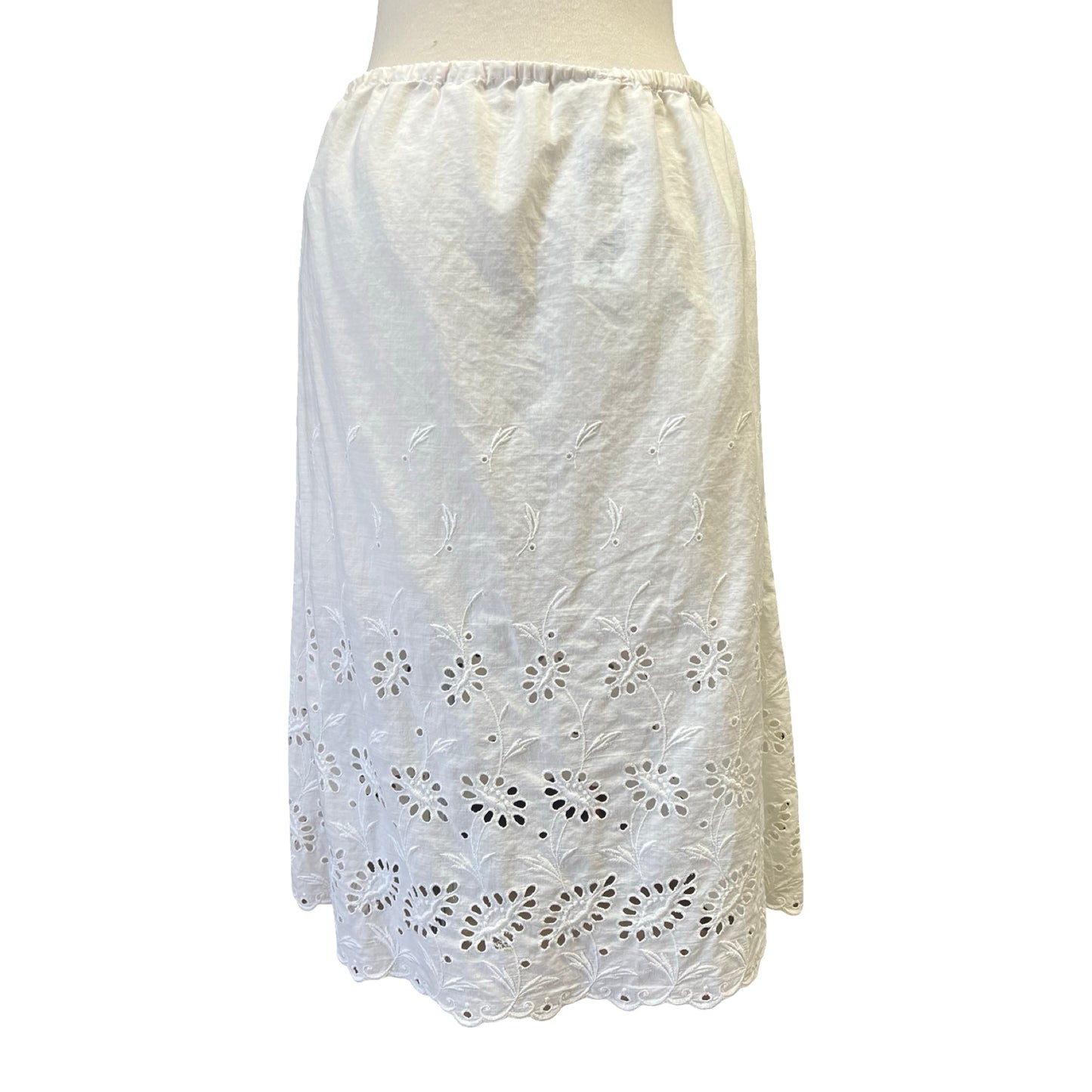 Vintage Soft Sheer Cotton Eyelet Slip S/M