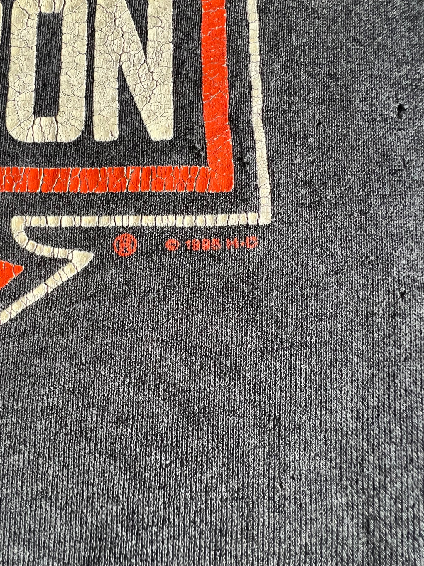 Vintage 80’s/90’s Distressed Harley Logo Sweatshirt Indiana XL