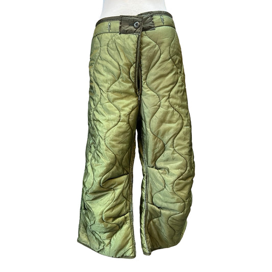 Vintage Military Army Quilted Liner Cropped Pants