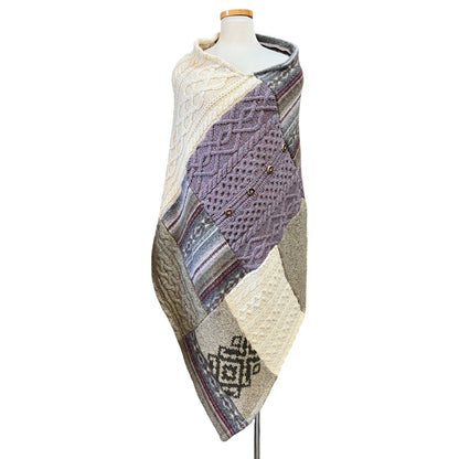Honeybea One Of A Kind Patchwork Poncho O/S