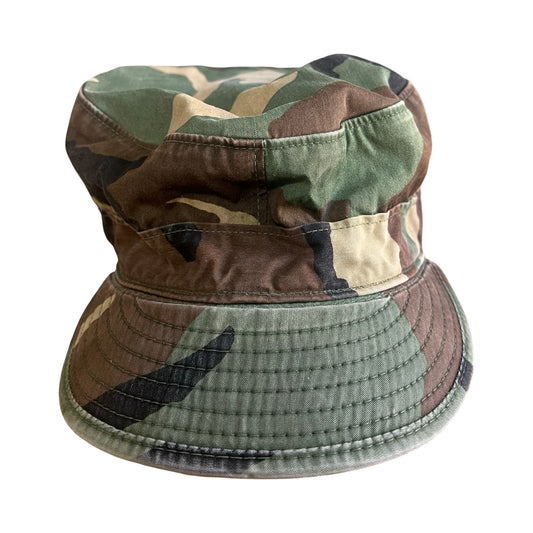 Vintage 1980’s Woodland Camouflage Military Hat Ear Flaps 7