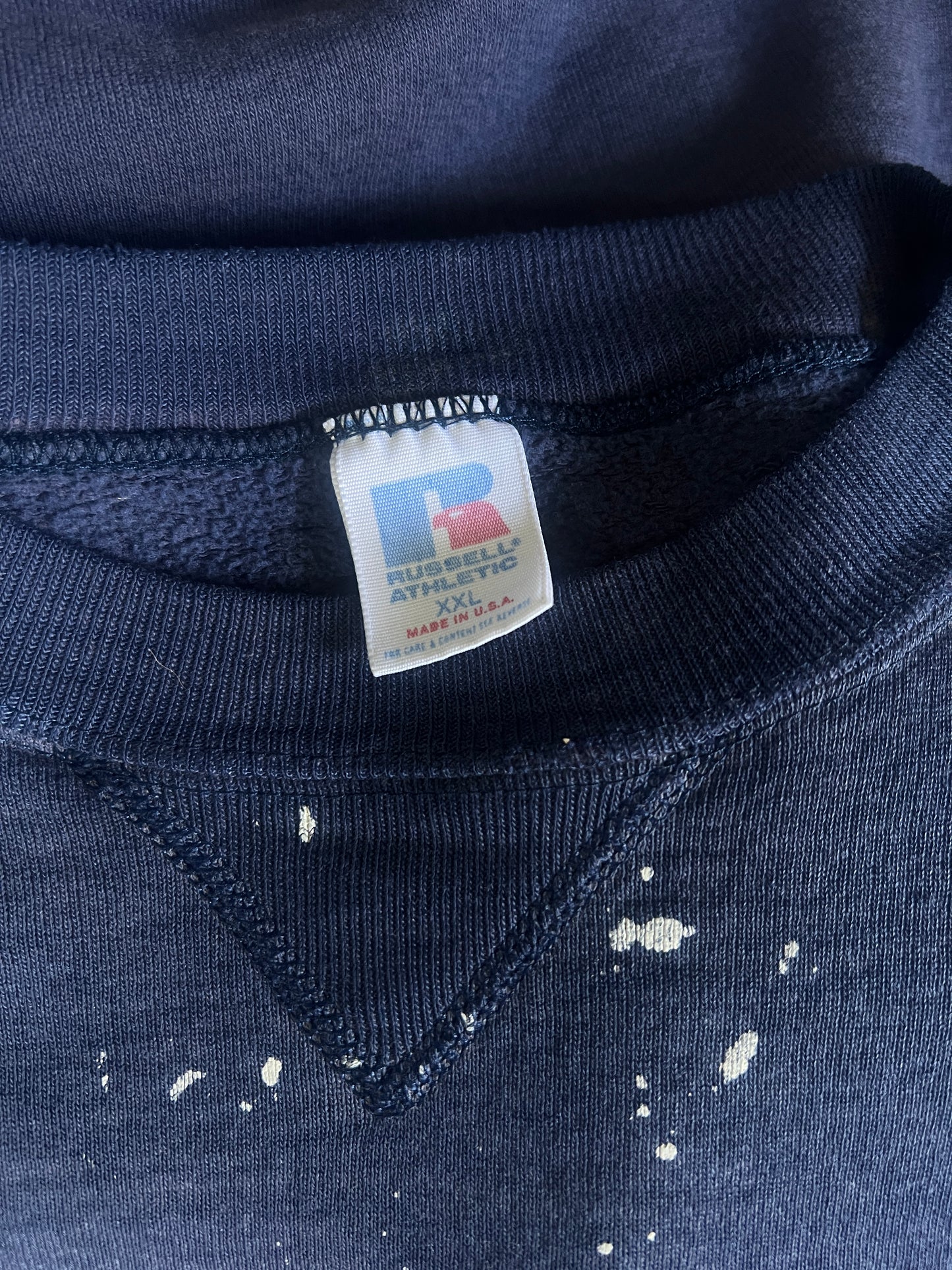 Vintage Distressed Oversized Russell Sweatshirt w/ MV Logo XXL #14