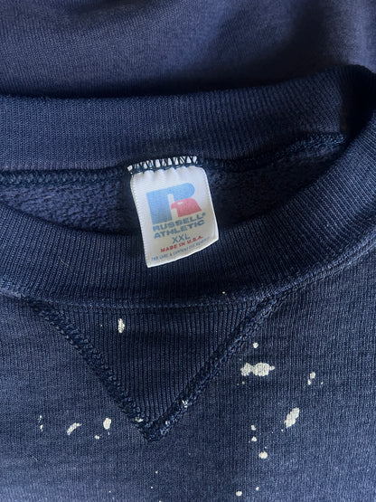 Vintage Distressed Oversized Russell Sweatshirt w/ MV Logo XXL #14