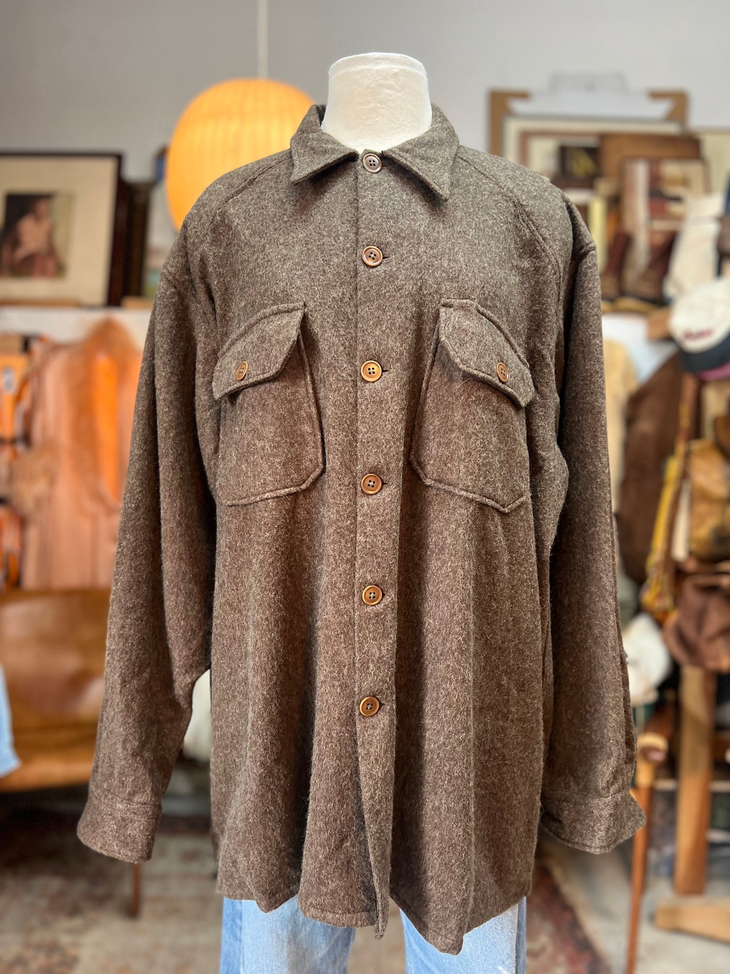 Vintage Ralph Lauren Oversized Wool Overshirt Mens XL