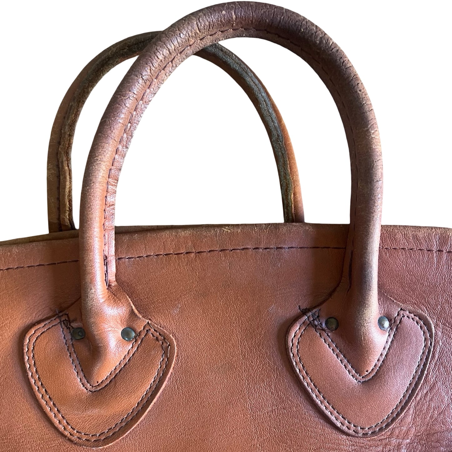 RARE Vintage LL Bean 1980’s Distressed Leather Tote XL