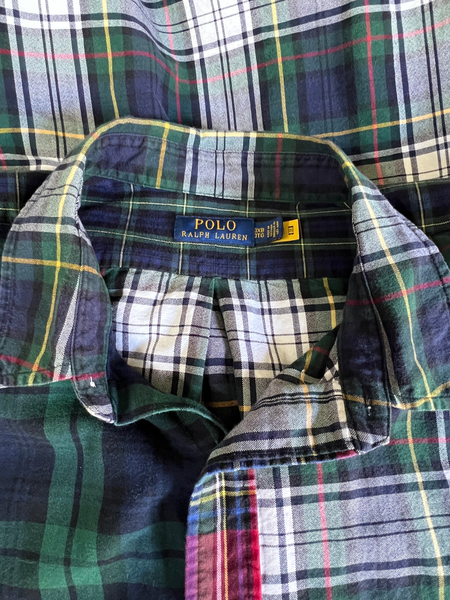 Polo Ralph Lauren Oversized Patchwork Plaid Shirt 3XLT