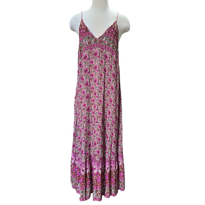 Spell Kombi Floral Midi Dress Red L
