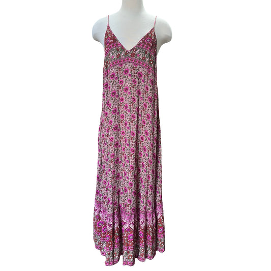 Spell Kombi Floral Midi Dress Red L