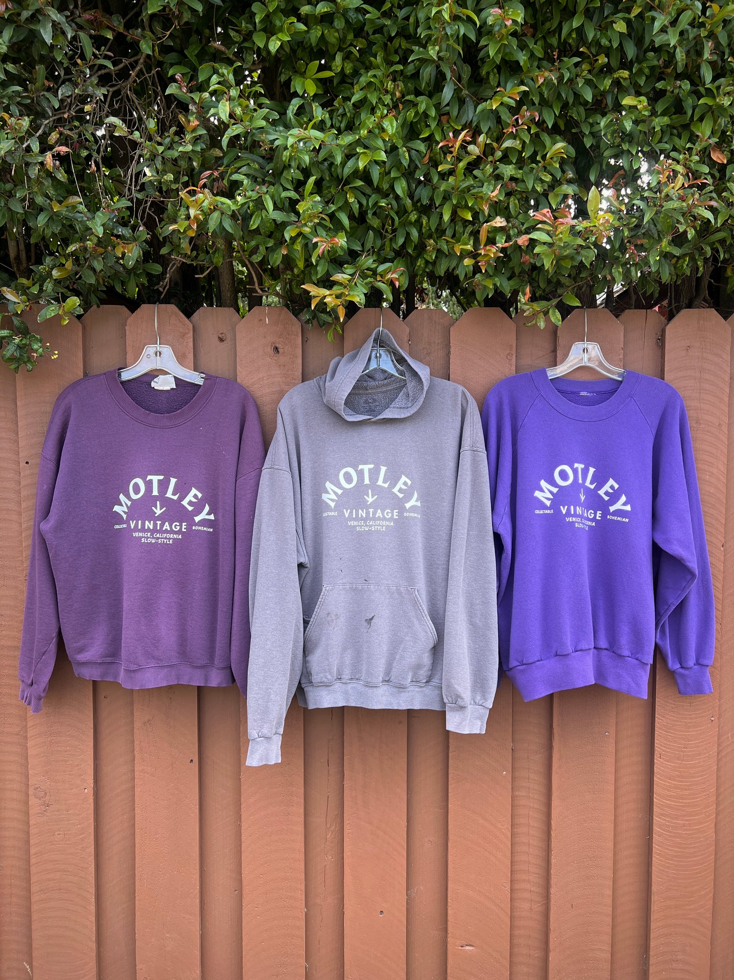 Vintage 90’s Plum Distressed Oversized Lee Sweatshirt w/ MV Logo #12